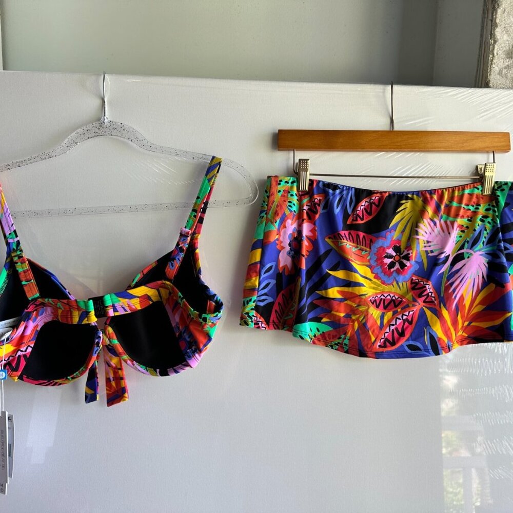 NWT $164 BLEU BY ROD BEATTIE WOMEN'S SWIMSUIT 12 38D,40D 14 2 PC TANKINI SET - Picture 9 of 11